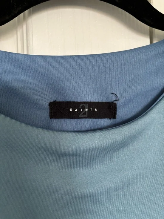 Women’s Sleeveless Crewneck Tank Top in Dusty Blue - Picture 4 of 8